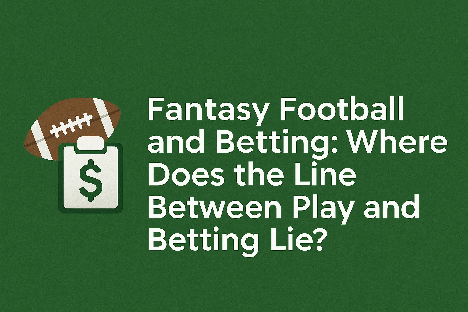 Fantasy Football and Betting: Where Does the Line Between Play and Betting Lie?
